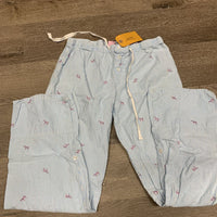 Pajama Set: Tank Top & Cotton Drawstring Pants *gc, wrinkled, faded, dingy, older
