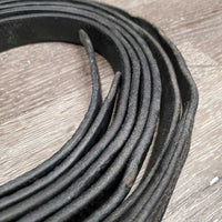 Thick 82" Leather Lead, 22" Nose Chain "Equi-Products" *gc, clean, creases, mnr film, oxidized, dents
