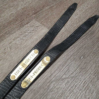 Thick 82" Leather Lead, 22" Nose Chain "Equi-Products" *gc, clean, creases, mnr film, oxidized, dents
