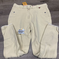 Hvy Cotton Euroseat Breeches *gc, older, v.pilly knees, puckers, rubs
