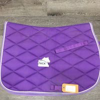 Vividus Quilt Jumper Saddle Pad, 1x piping *gc, dirt, stains, hair, pills, rubbed faded binding
