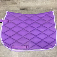 Vividus Quilt Jumper Saddle Pad, 1x piping *gc, dirt, stains, hair, pills, rubbed faded binding
