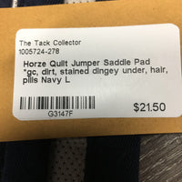 Quilt Jumper Saddle Pad *gc, dirt, stained dingey under, hair, pills
