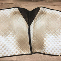 Quilt Dressage Pad, 1x piping *gc, dirt, stained, hairy, pills, rubbed piping, cut tabs
