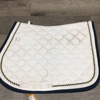 Thick Quilt Jumper Pad, 1s piping *gc, clean, stained, dingey under, mnr hair, pills, cut tabs
