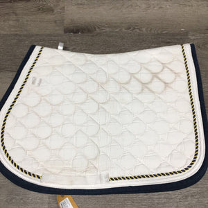 Thick Quilt Jumper Pad, 1s piping *gc, clean, stained, dingey under, mnr hair, pills, cut tabs