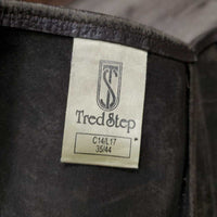 Pr Leather Half Chaps *fair, v.stretched, creased, cracks - holes, dry, stiff, clean, peeling, broken elastic, v.pilly, peeled seam
