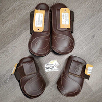 Open Front & Hind Synthetic Boots, velcro *vgc, clean, scrapes, hair, residue?stain
