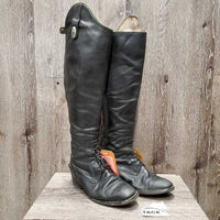 Pr Field Boots, zips *Fair/gc, rubs, holey/torn edges, repaired, clean, v.thin spots, residue, stains
