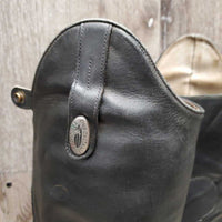 Pr Field Boots, zips *Fair/gc, rubs, holey/torn edges, repaired, clean, v.thin spots, residue, stains
