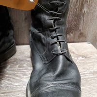 Pr Field Boots, zips *Fair/gc, rubs, holey/torn edges, repaired, clean, v.thin spots, residue, stains
