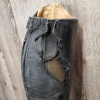 Pr Field Boots, Zips *FAIR/gc, clean, rubs, HOLEY & Torn-L, threads
