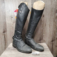 JUNIORS Dress Boots, Zips, cardboard forms *gc, dirt, rubs, scuffs, toe dents
