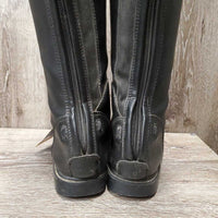 JUNIORS Synthetic Field Boots, zips *gc, clean, rubs, v.worn heels, pilly, hairy
