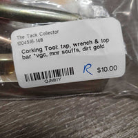 Corking Tool: tap, wrench & top bar *vgc, mnr scuffs, dirt
