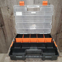 Plastic Storage Organizer *vgc, clean, mnr residue, dirt & dust
