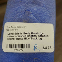 Long Bristle Body Brush *gc, clean, squished bristles, scrapes, stains, dents
