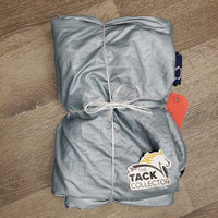Show Rain Sheet NOT FOR TURNOUT, stirrup slots, tail, bag: ripped *gc, wpf, stains
