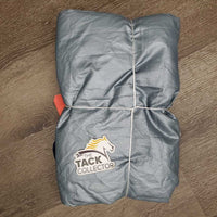 Show Rain Sheet NOT FOR TURNOUT, stirrup slots, tail, bag: ripped *gc, wpf, stains
