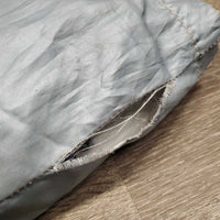 Show Rain Sheet NOT FOR TURNOUT, stirrup slots, tail, bag: ripped *gc, wpf, stains
