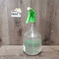 Hvy Spray Bottle *gc, half full, water?, sprays, rubbed, faded, scratches
