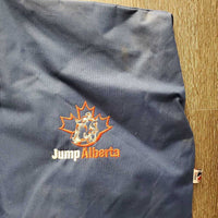 Hvy Garment Bag, Zipper "Jump Alberta" *gc, older, dirt
