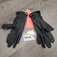 Pr Riding Gloves *gc/fair, faded, stains, oxidized logo, peeled fingers, scrapes, knicks
