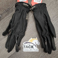 Pr Riding Gloves *gc/fair, faded, stains, oxidized logo, peeled fingers, scrapes, knicks
