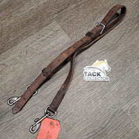 Misc 2 Piece Leather Strap, 2x snaps *fair/gc, clean, v.dry, v.stiff, trimmed, xholes, twisted
