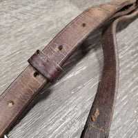 Misc 2 Piece Leather Strap, 2x snaps *fair/gc, clean, v.dry, v.stiff, trimmed, xholes, twisted
