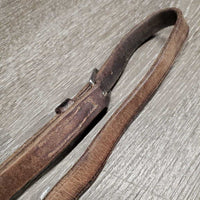 Misc 2 Piece Leather Strap, 2x snaps *fair/gc, clean, v.dry, v.stiff, trimmed, xholes, twisted
