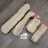 4 Halter Sheepskin Fuzzies *vgc, mnr stains, dirt, hay & clumps
