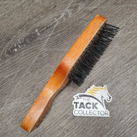 Stiff Bristle Wood Tail Brush *gc/fair, dirty, bent & missing bristles, scrapes, ding
