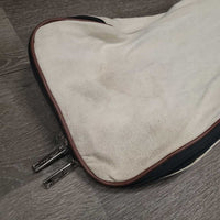 Canvas Cotton Bridle Bag, zipper *vgc, mnr stains?dirt
