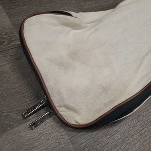 Canvas Cotton Bridle Bag, zipper *vgc, mnr stains?dirt