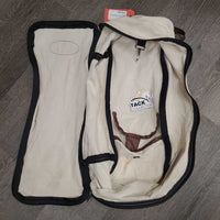 Canvas Cotton Bridle Bag, zipper *vgc, mnr stains?dirt
