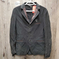 Mesh Show Jacket, zipper, buttons *dirty, faded, discolored, embroidered, v.crinkled, fair/gc
