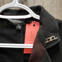 Mesh Show Jacket, zipper, buttons *dirty, faded, discolored, embroidered, v.crinkled, fair/gc
