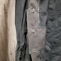 Mesh Show Jacket, zipper, buttons *dirty, faded, discolored, embroidered, v.crinkled, fair/gc
