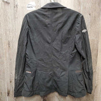 Mesh Show Jacket, zipper, buttons *dirty, faded, discolored, embroidered, v.crinkled, fair/gc
