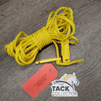 Narrow Nylon Rope, 2 clips *vgc, mnr dirt?stain
