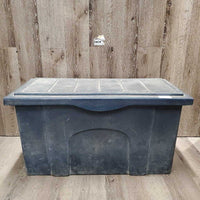 Plastic Trunk *gc, dirty, stains, faded, residue, older, smells (iodine?)
