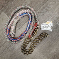 55" Paracord Thick Braided Lead Rope, 30" Nose Chain *gc, clean, rubs
