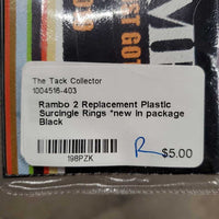 2 Replacement Plastic Surcingle Rings *new in package

