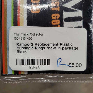 2 Replacement Plastic Surcingle Rings *new in package