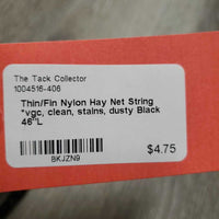 Thin/Fin Nylon Hay Net String *vgc, clean, stains, dusty
