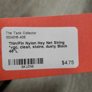 Thin/Fin Nylon Hay Net String *vgc, clean, stains, dusty