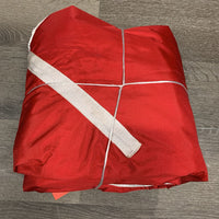 Hvy Canvas Stable Sheet, 2 legs *vgc, older, stiff, threads, mnr stains, hair
