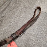 Narrow Western Breastcollar *gc/fair, v.dirty, stiff, rusty, older, mismatched, stamped, creases
