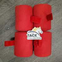 4 thin Fleece Polo Wraps *vgc, clean, mnr clumpy & rubs, older
